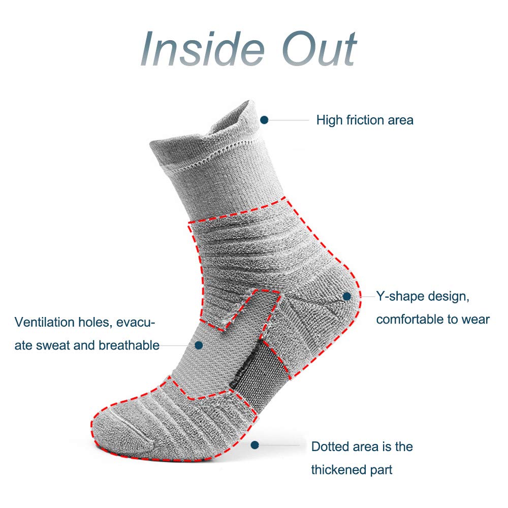 Donlima Men's Professional Basketball Quarter Socks For Outdoor