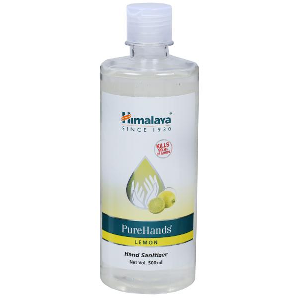 Himalaya Pure Hands Lemon Hand Sanitizer, 60% Alcohol W/W, 500 ml