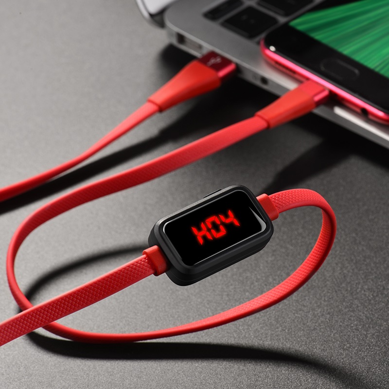 Hoco - Mobile Cable USB to Micro-USB “S4” Charging Data Sync With Timer (Micro USB)