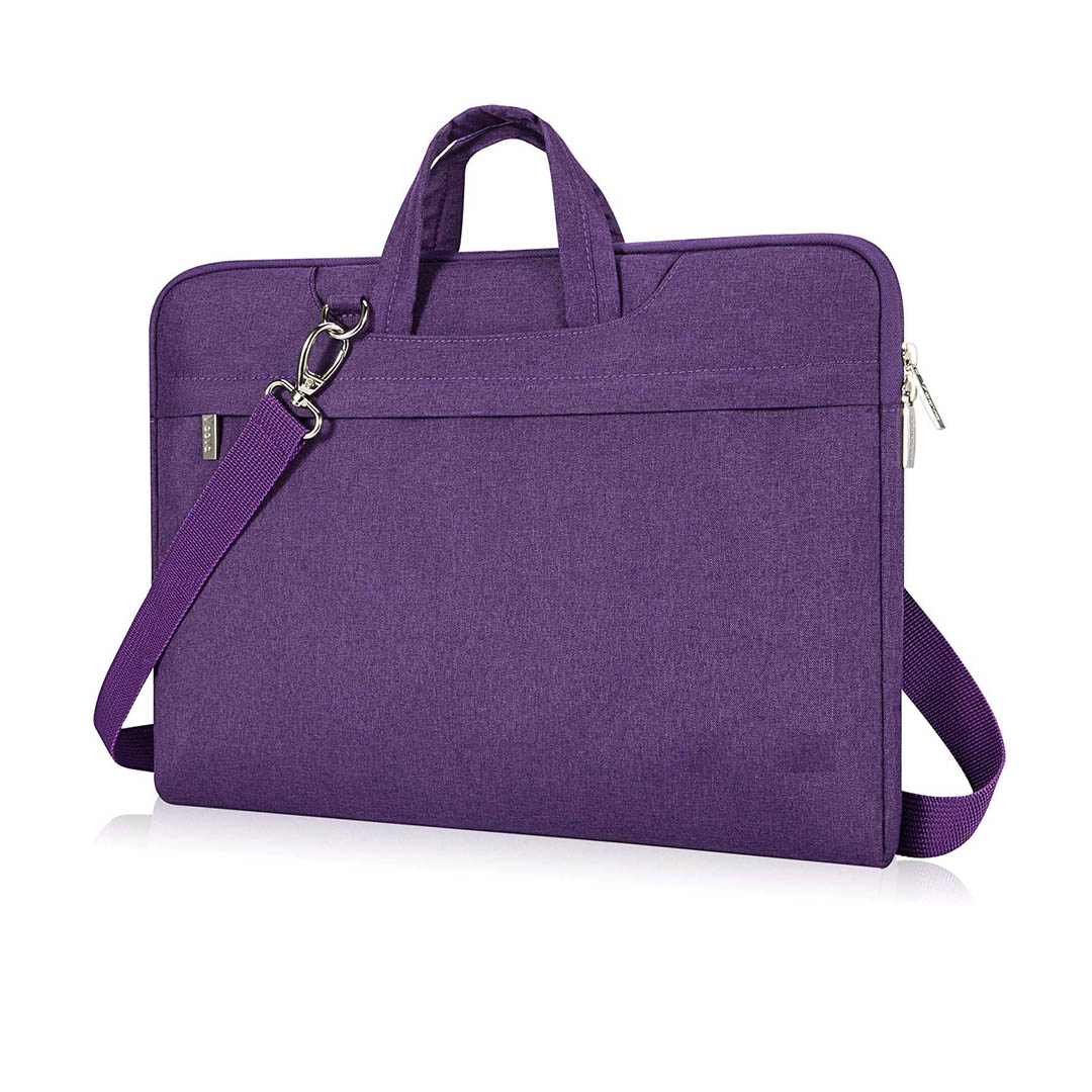 Laptop Shoulder Bag, Carrying Case, Crossbody Bag with Strap - Purple ...