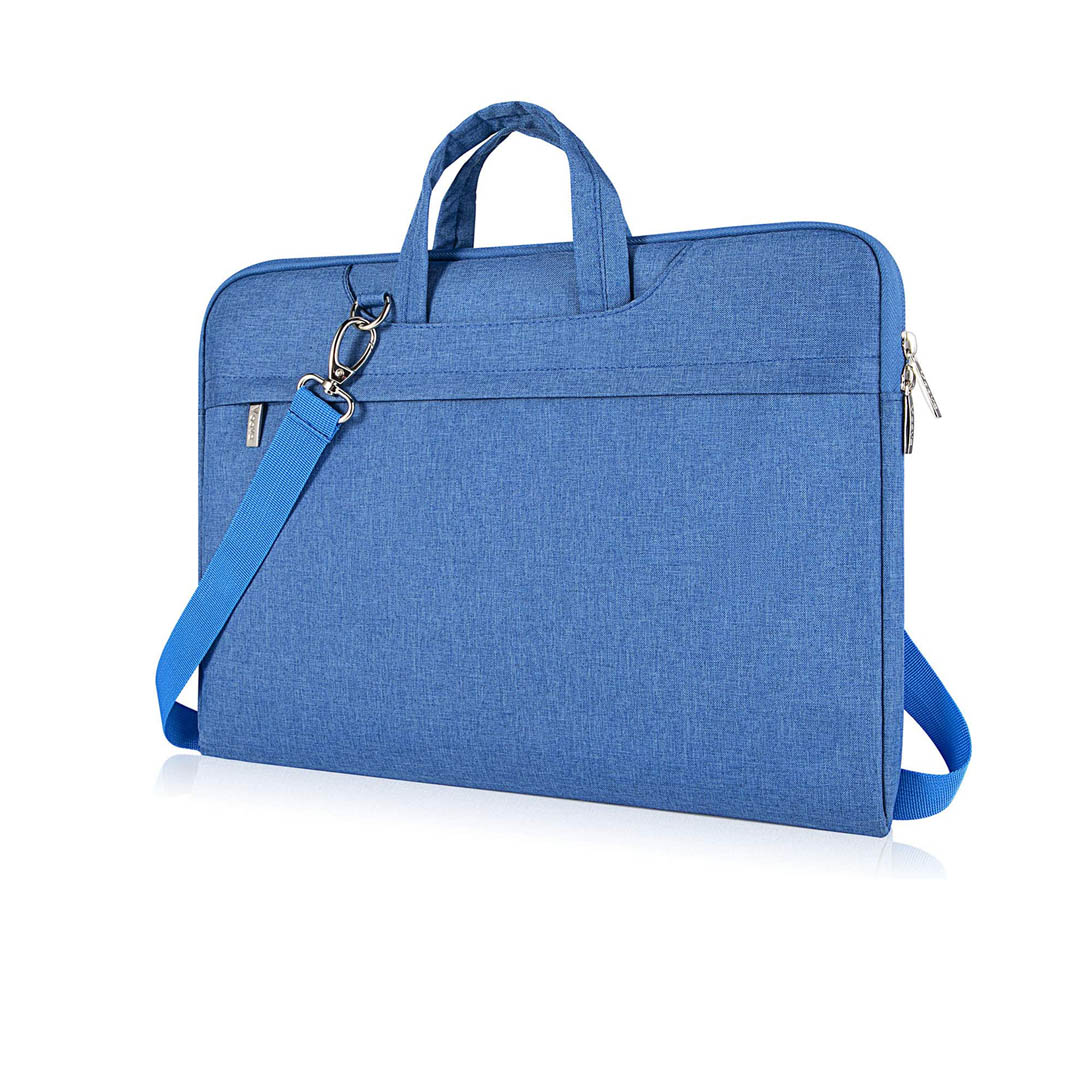 Laptop Shoulder Bag, Carrying Case, Crossbody Bag with Strap - Blue