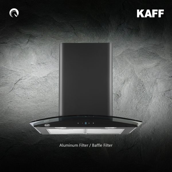 Kaff Chimney | OPEC TX DHC 70 | Dry Heat Auto Cleaning Technology | Curved Tempered Glass