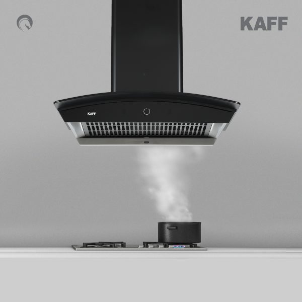 Kaff Chimney | ROVER DHC 60 | Hassle Free Filter Less + Dry Heat Auto Clean Technology | Matt black finish | Chimney