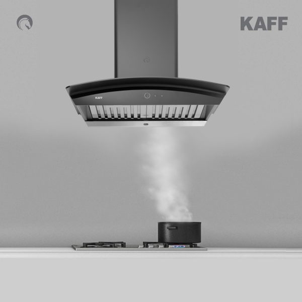 Kaff Chimney - SIGMA DHC 60 | Dry Heat Auto Clean Technology | Matt black finish
