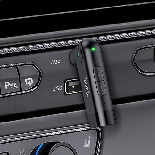 Hoco E53 Dawn Sound in-Car AUX Wireless Receiver - Black