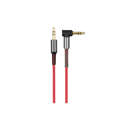 Hoco UPA02 AUX Spring Audio Cable | 100cm | Red & Black