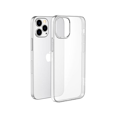 Hoco iPhone 12 Pro Max “Light Series” Phone Case Back Cover | Transparent & Black