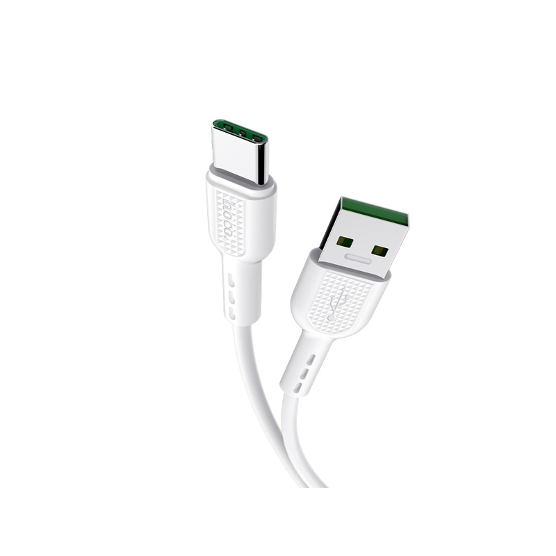 Hoco X33 Type-C 5A Surge Charging Data Cable | White & Black | Phone Charger Cable Type-C to USB Maximum Current 5A.