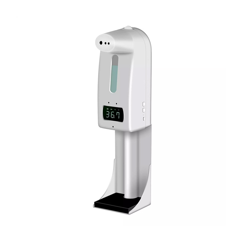 K10 Pro Non-Contact Disinfection Temperature Integrated Hand Sanitizer Dispenser With Infrared Thermometer Intelligent Sensor, Wall-Mounted