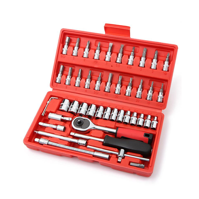 46 Pieces / Set Car Repair Tool Set Household Hand Tool Kit Wrench Screwdriver Socket Carbon Steel C