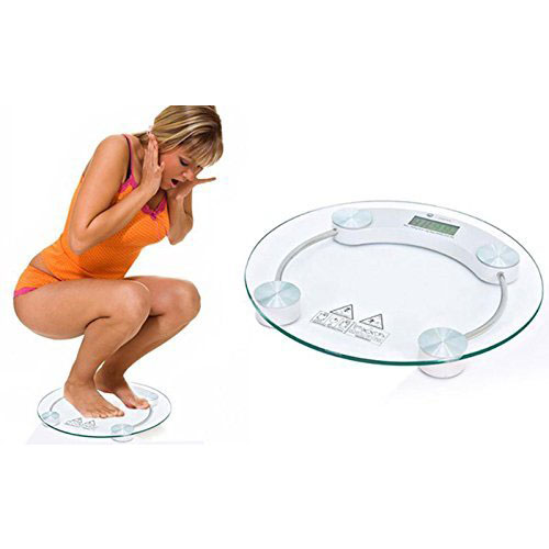 Digital Transparent Glass Body Weight Machine Weighing Scale
