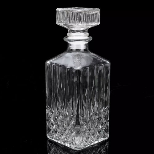 Whiskey Container, Bottle Glass Liquor Whiskey Crystal Bottle