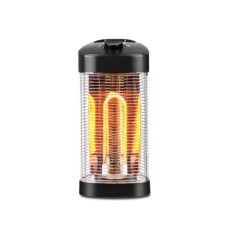 Portable Electric Patio Heater Table Top Carbon Fiber Heater KH-12S | Heating Tower,  600 - 1200 Watts, Safety Switch, Switchable Oscillation Function, Handle