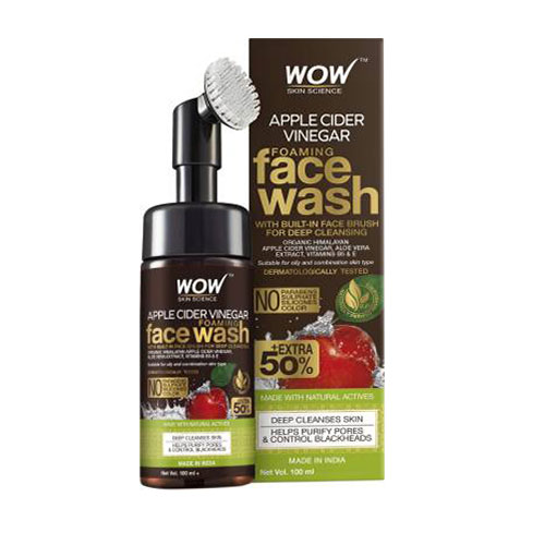 Wow Skin Science Apple Cider Vinegar Foaming - No Parabens, Sulphate Face Wash | 150ML