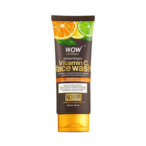 Wow Skin Science Brightening Vitamin C Face Wash - Without Parabens, Sulfates, Silicones & Colors, 100 ml