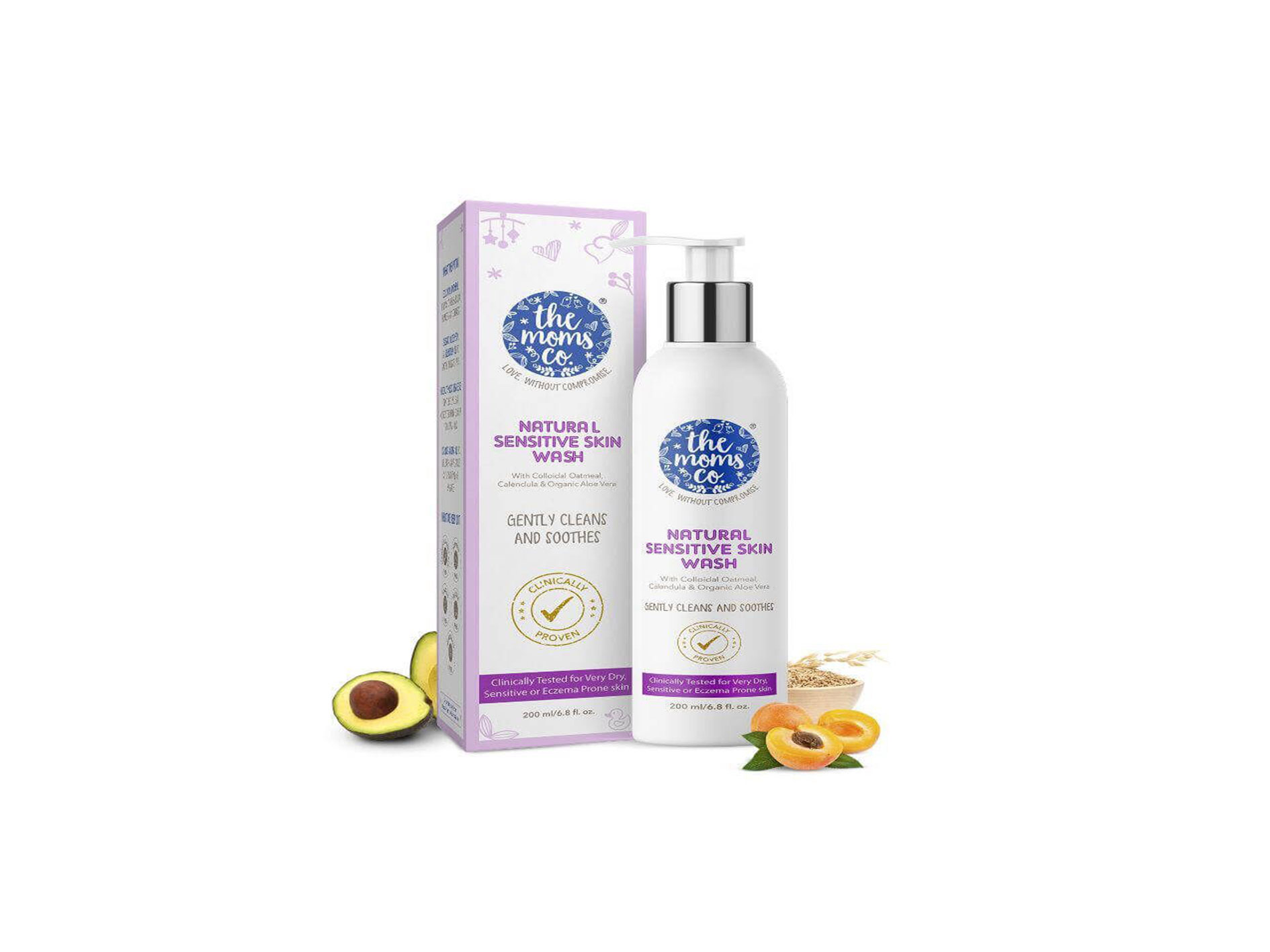 The Moms Co. Natural Sensitive Skin Wash (200ml)