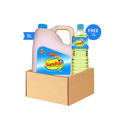 Sundrop Oil Lite, 5ltr x 4pcs