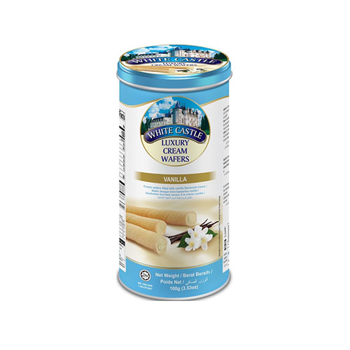 White Castle Luxury Cream Wafers Vanilla Tin, 100g