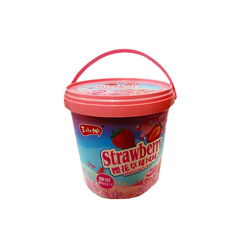 Sakula Strawberry Cream Flavor Crispy Cookie Biscuit Balls Candy In Bucket, 128g