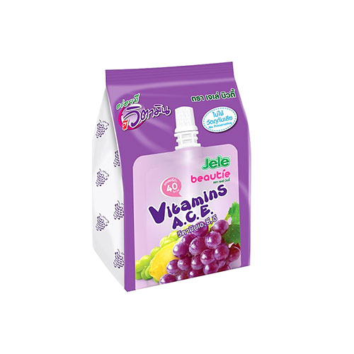 Jele Beautie Carrageenan with Vitamins A, C, E and Mixed Fruit Juice Mixed Jelly, 150g