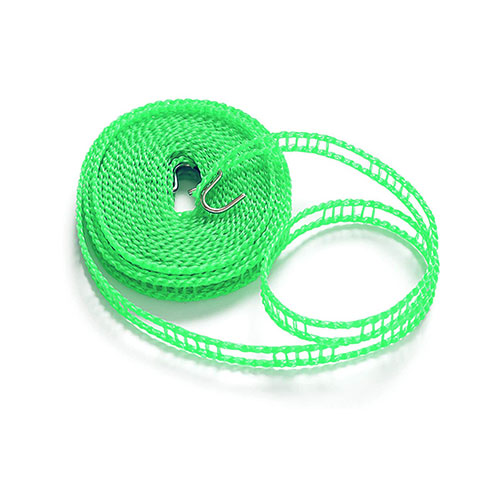 Nylon Clothesline Windproof Clothes Drying Rope, 3m (Blue, White, Green and Pink)
