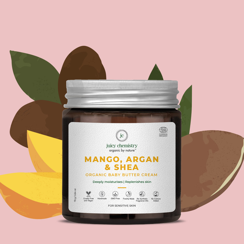 Juicy Chemistry Mango, Argan & Shea Organic Baby Butter Cream - 75gm / 2.65oz