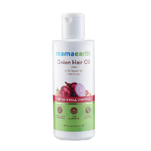 Mamaearth Onion Hair Oil With Onion Oil And Redensyl For Hair Fall Control, 150ml