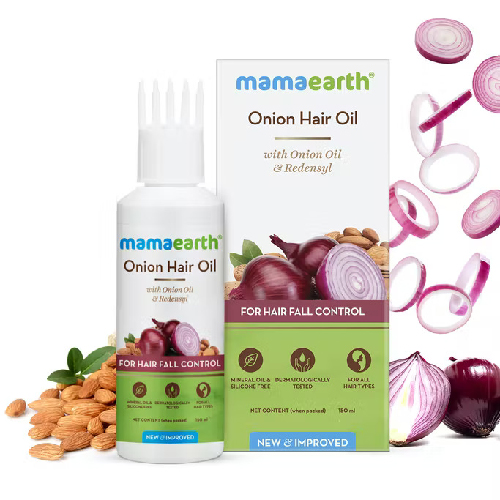 Mamaearth Onion Hair Oil With Onion Oil And Redensyl For Hair Fall Control, 250ml