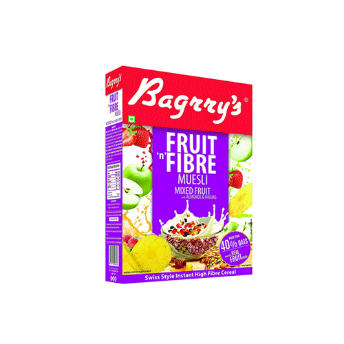 Bagrry's Fruit & Fibre Muesli, Mixed Fruit, 500g