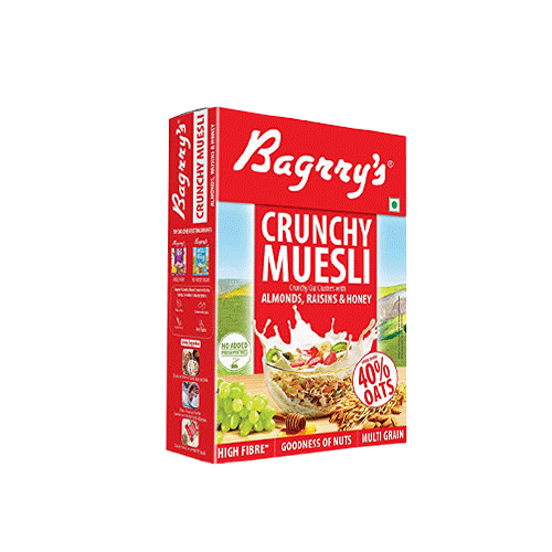 Bagrrys Crunchy Muesli With Almond, Raisins And Honey, Buy 1 get 1 Free, 500g