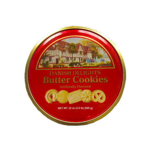 Danish Delights, Butter Cookies, 908g