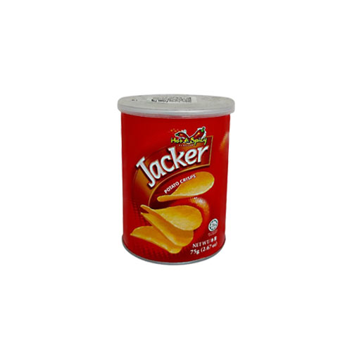 Jacker Potato Crisp, Hot and Spicy, 75g