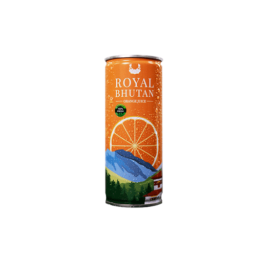 Royal Bhutan Agro Orange Juice Can, 250ml
