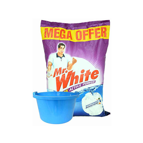 Mr. White Washing Powder, 5kg + Bucket Free