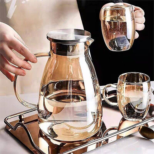 Cold kettle, 2 Glass Mugs Free, 1l