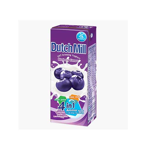 Dutch Mill UHT Drinking Yoghurt - Blueberry Flavour - 180ml