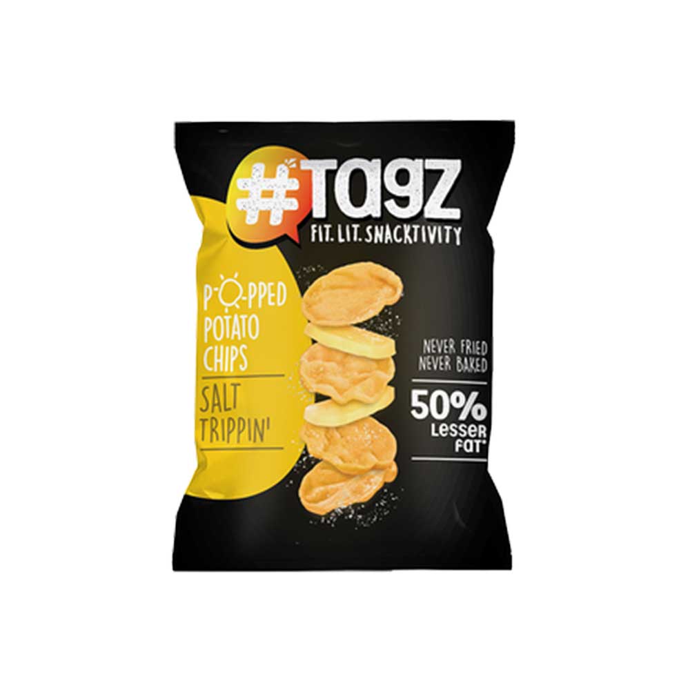 Tagz Popped Potato Chips - 50% Less Fat - 42g - Salt Trippin
