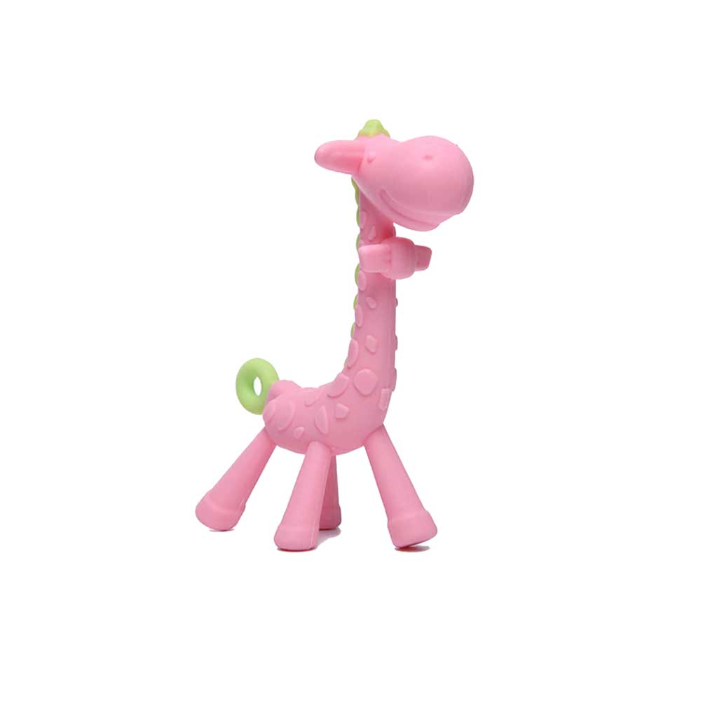 Giraffe Baby Chewing Toy - Pink