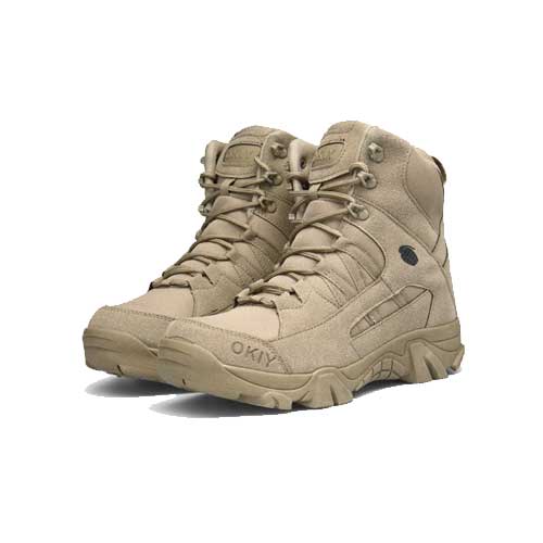Okiy - Military Tactical Combat Boots - High Top - Sand Color - US 43 ...