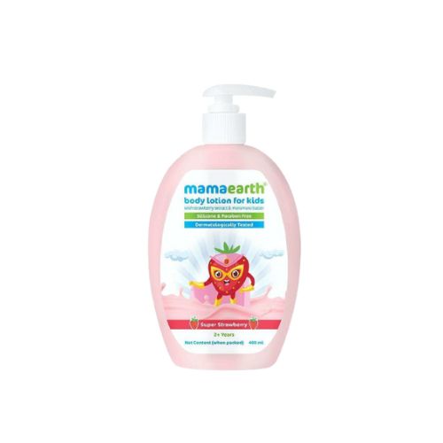 Mamaearth Body Lotion For Kids With Strawberry Extract & Murumuru Butter - Super Strawberry - 400ml