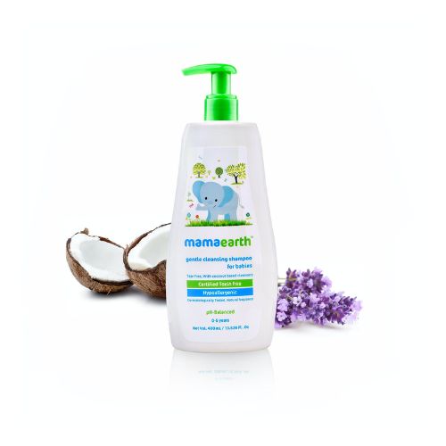 Mamaearth Gentle Claensing Shampoo For Babies With Coconut Based Cleansers, Dermatologically Tested, 400ml