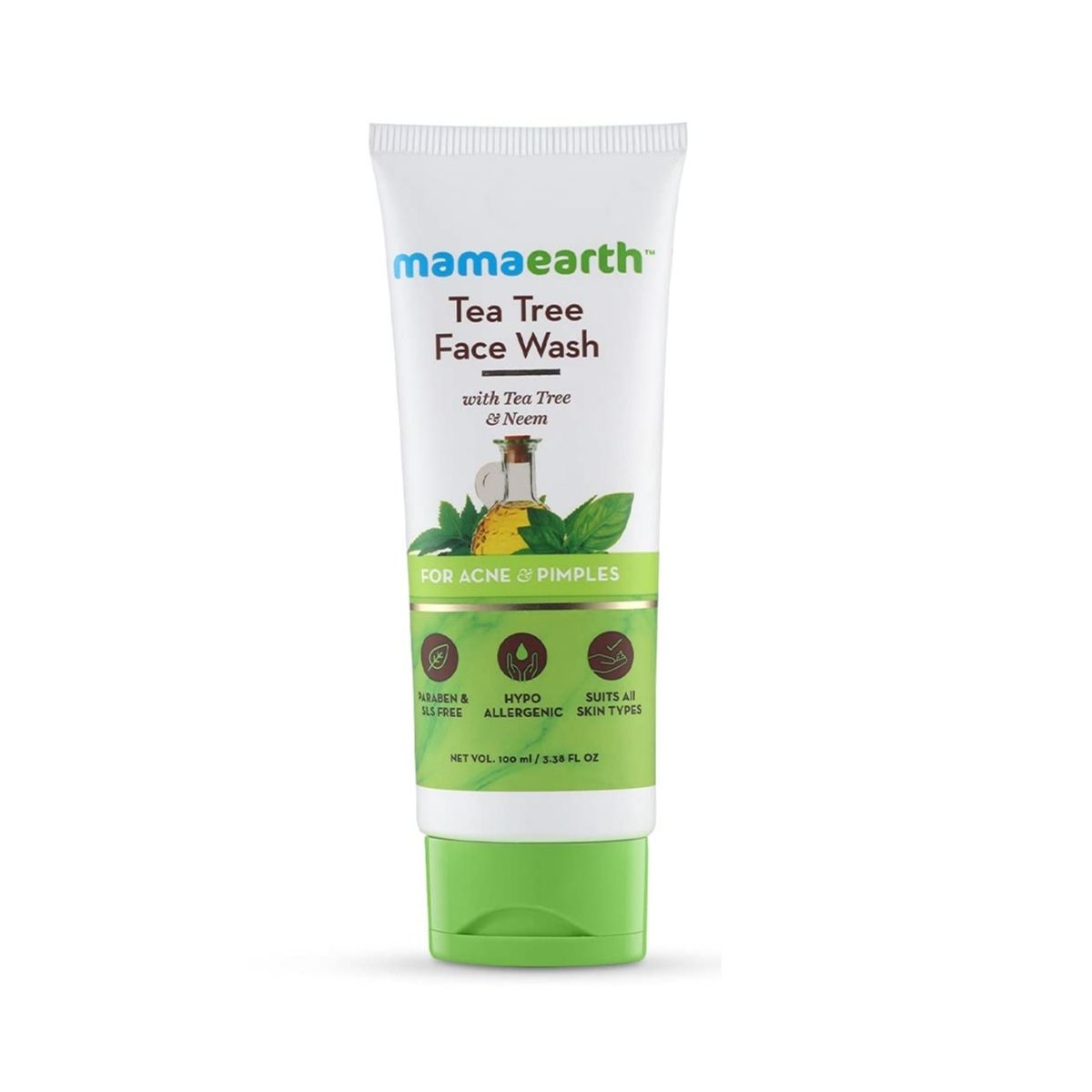 Mamaearth Tea Tree Face Wash With Tea Tree And Neem For Acne And Pimples, 100ml