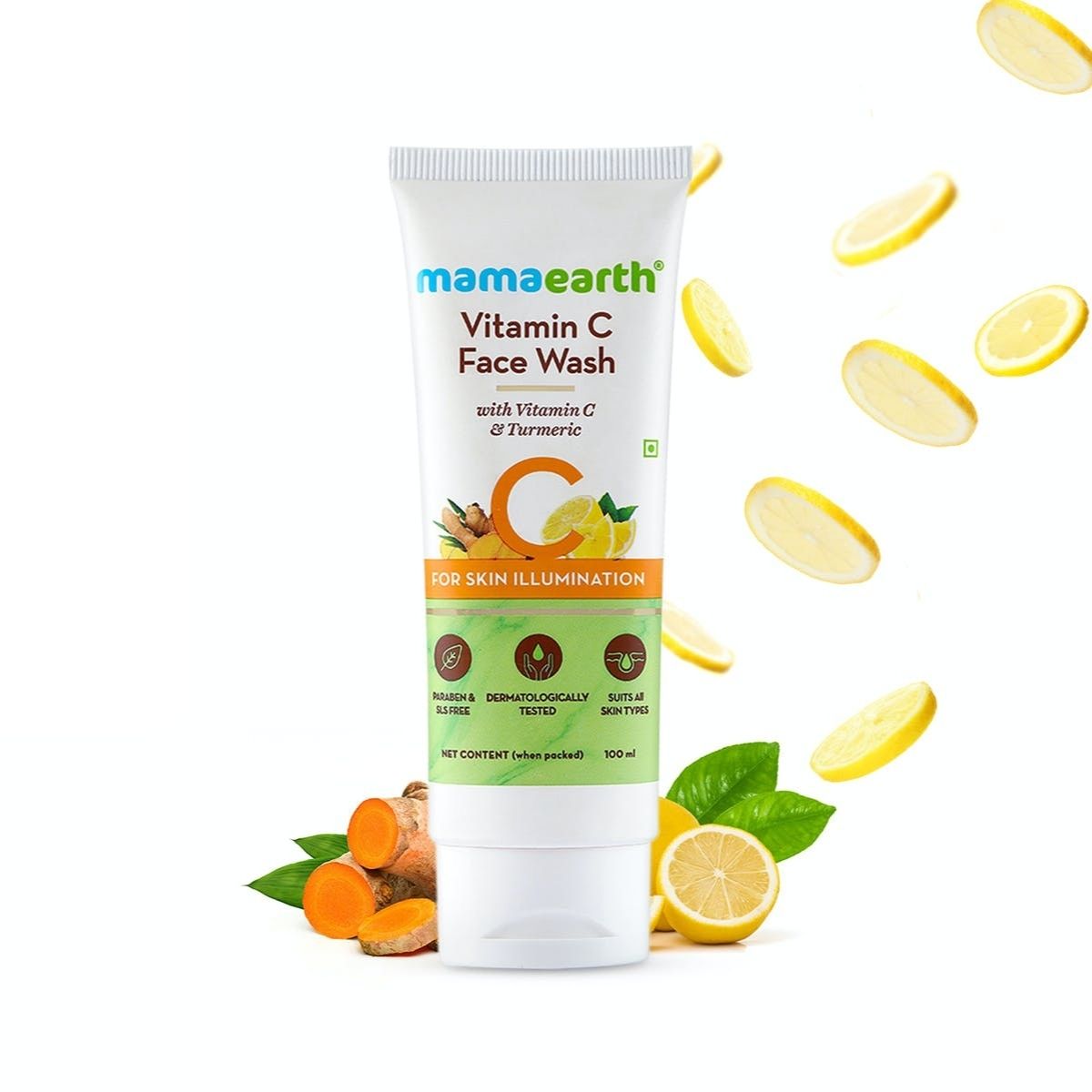 Mamaearth Vitamin C Face Wash With Vitamin C And Turmeric For Skin Illumination, 100ml