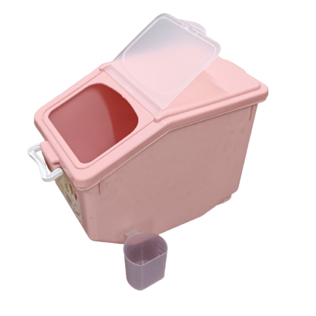 Plastic Food/Grain Storage Container - 10Kg Capacity - Pink