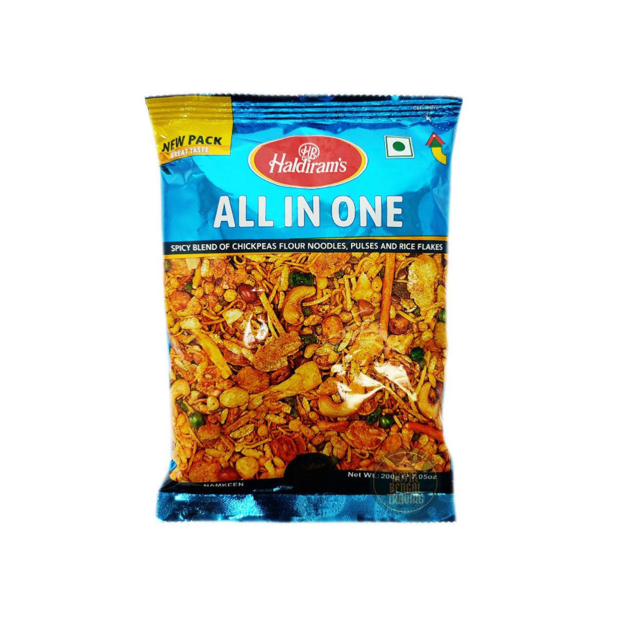 Haldiram's All In One - Spicy Blend Of Chickpeas Flour Noodles, Pulses And Rice Flakes - 200g