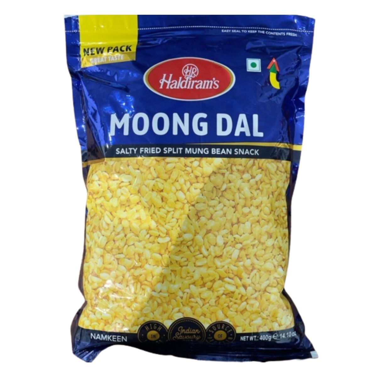 Haldiram's Moong Dal - Salty Fried Split Mung Bean Snack - 400g