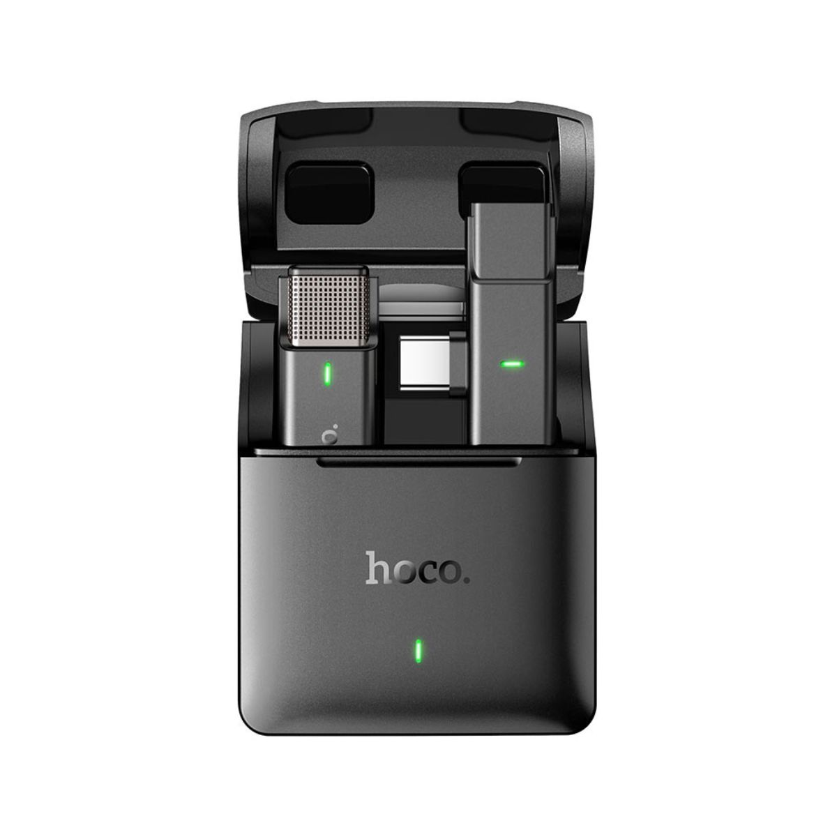 Hoco S31 Stream Wireless Microphone (Wireless Microphone+Receiver For Type-C) - Grey Nebula