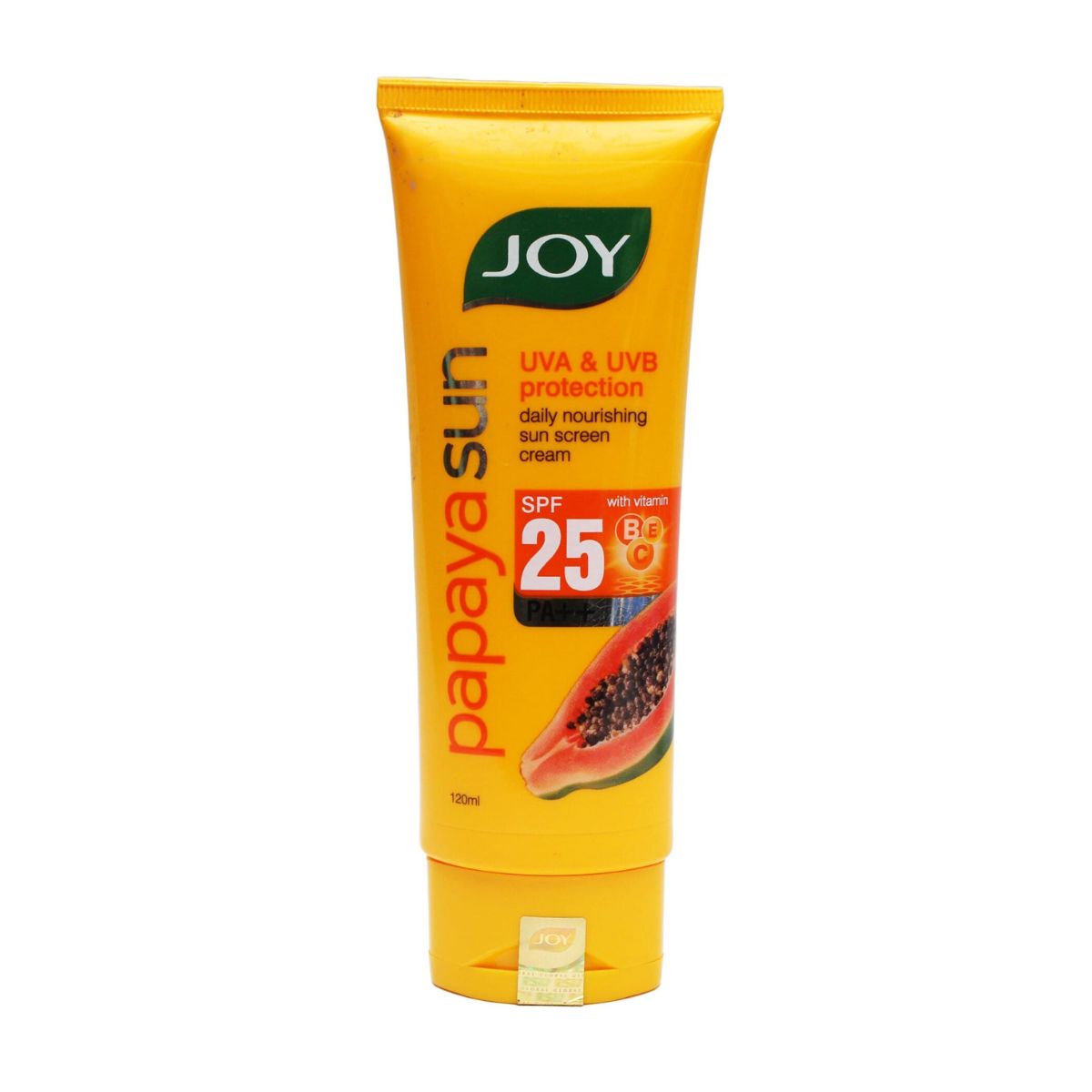 Joy Papaya Sunscreen - UVA & UVB Protection - Daily Nourishing Sunscreen - PA++ SPF 25 - 120ml
