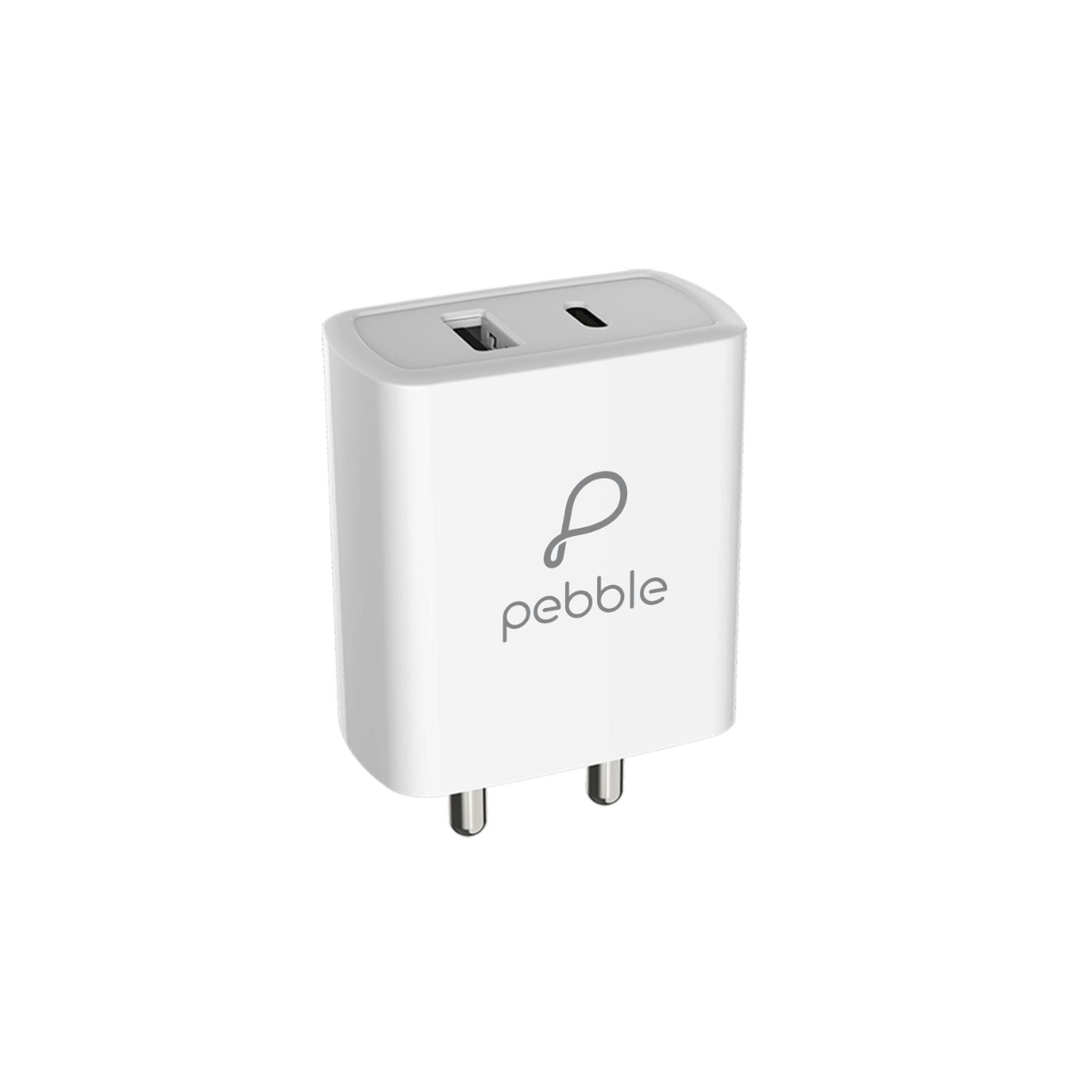 Pebble Ultra Fast Adapter PWC23 - QC 3.0+PD Charger - 18W - White