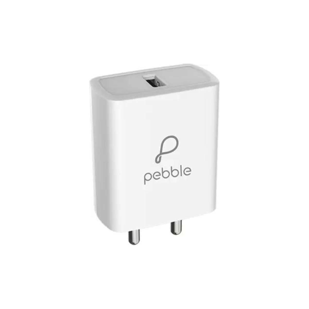 Pebble Ultra Fast Adapter PWC13 - Wall Charger With Type-C Cable - 18W - White